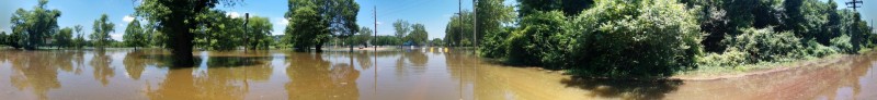 Panoramic of the flood.