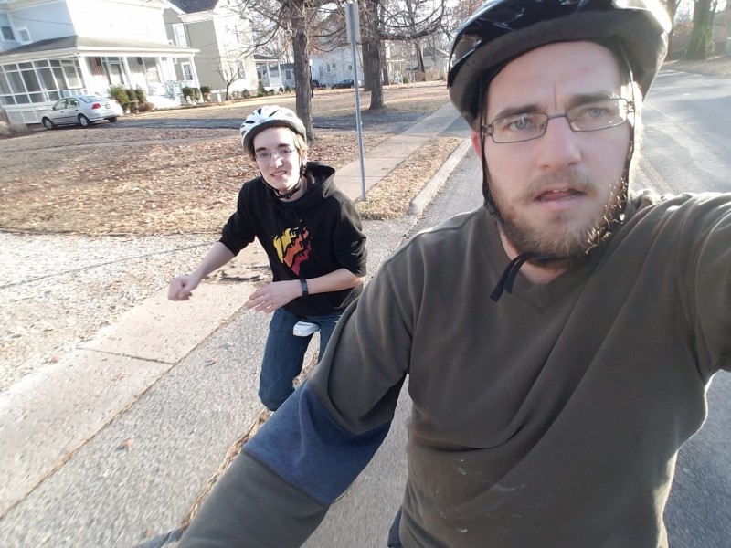First Unicycle Ride of 2018 1/20/2018 Snorkie