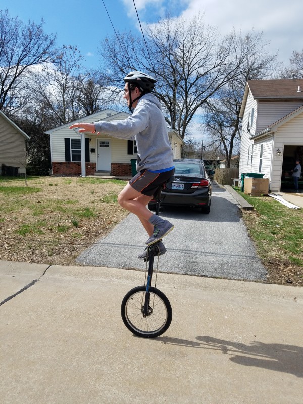 Corvin on the giraffe unicycle 3/21/2020 Snorkie